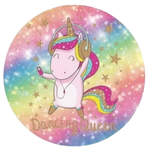 Toalla de playa redonda de unicornio con flecos-0