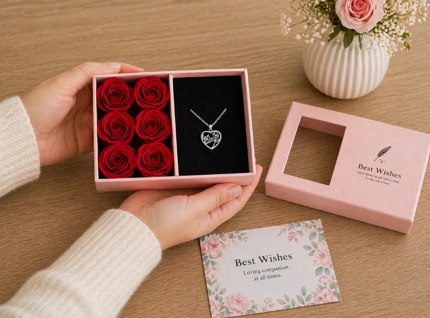 Collar Plata 925 Coraz n Mama Caja Rosas Regalo D a Madre I love you mom-3