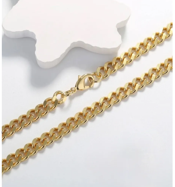 Collar Cadena Grumet Estilo Cubano Hombre Grueso 60cmx11mm acero inoxidable-2