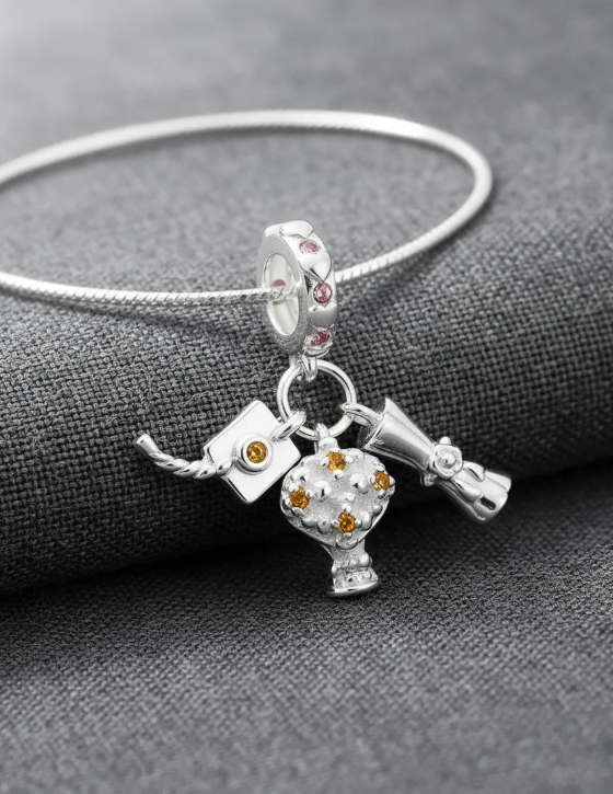 Charm Plata 925 Graduacion Regalo Diploma Birrete Flores-2