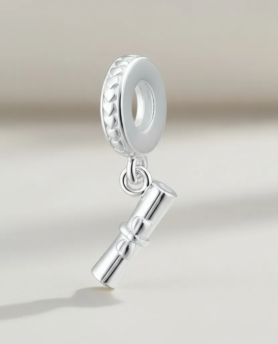 Charm Plata 925 Diploma Graduacion Titulacion Regalo Pulsera-4