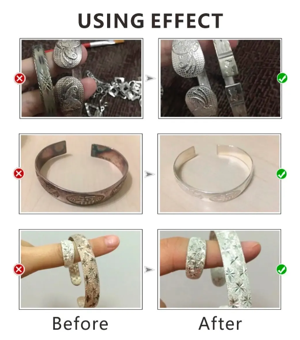 Líquido Limpiador Joyas De Plata CONNOISSEURS + 3 paños Pulir Plata-4