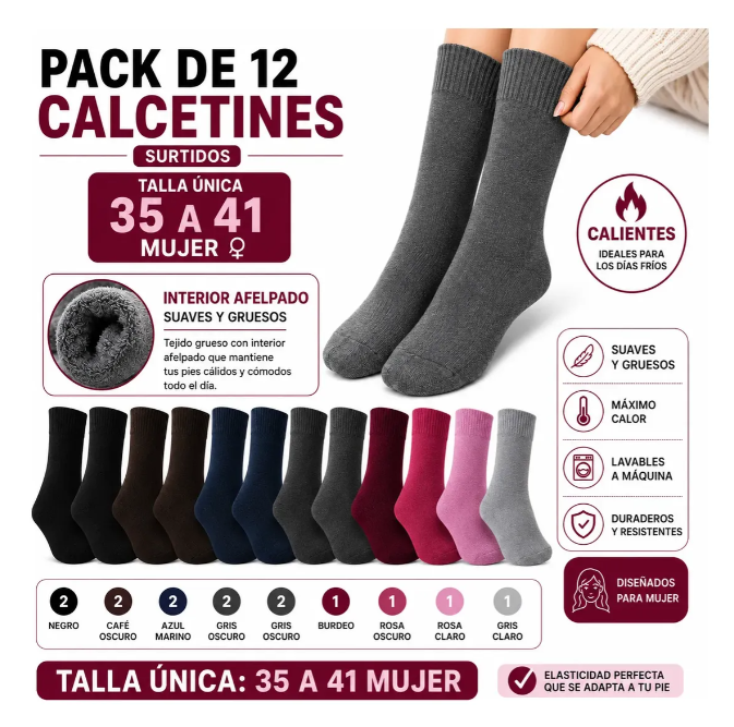 calcetines invierno grueso afelpado interior tipo toalla mujer-2
