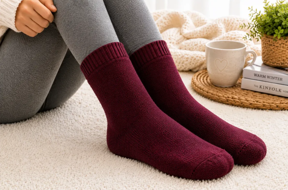 calcetines invierno grueso afelpado interior tipo toalla mujer-4