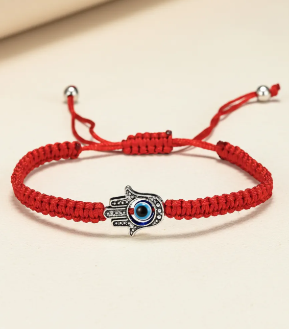 Pulsera Roja Ojo Turco Mano De Fatima Proteccion Y Suerte-2