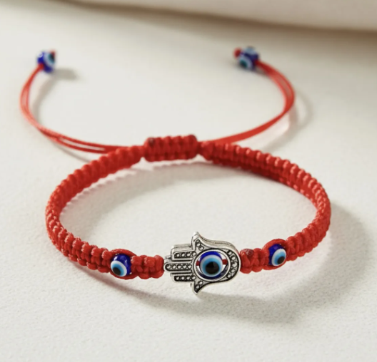 Pulsera Roja Ojo Turco Mano De Fatima Proteccion Y Suerte-2