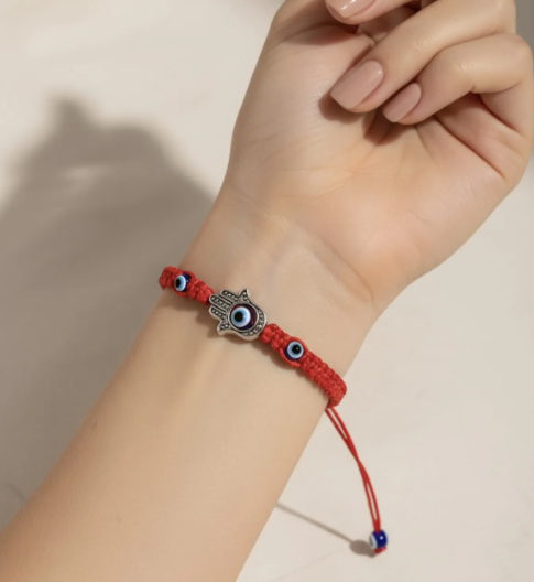 Pulsera Roja Ojo Turco Mano De Fatima Proteccion Y Suerte-3