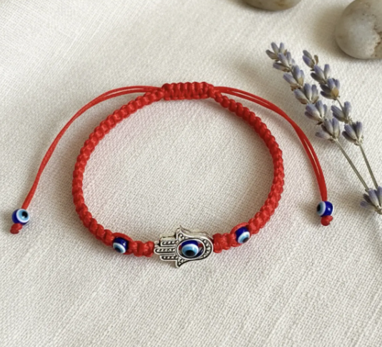 Pulsera Roja Ojo Turco Mano De Fatima Proteccion Y Suerte-4