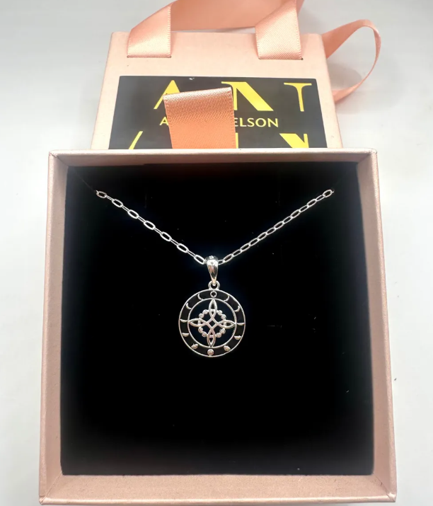 Collar Nudo De Brujas Plata 925 Con Ciclo Lunar Protección-3