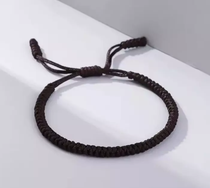 Pulsera Hilo Negro Macramé Hombre Mujer Amuleto Proteccion-1