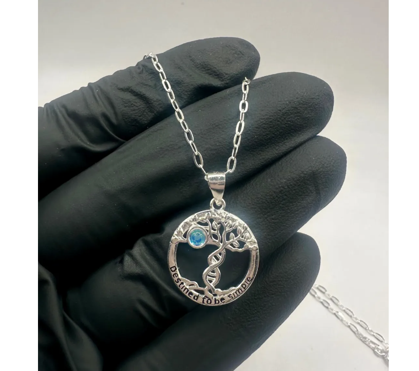 Collar Plata 925 Árbol De La Vida Piedra Luna Amuleto Mujer-2