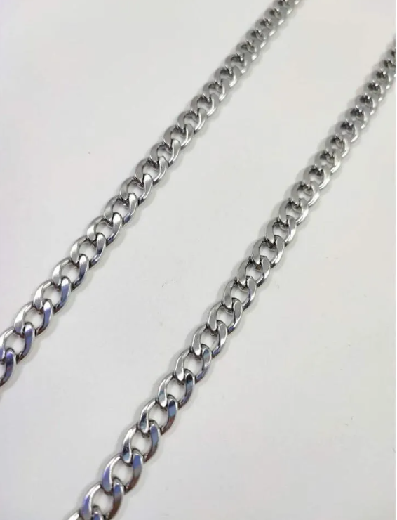 Collar Cadena Cubana Hombre Acero Inoxidable Grumet Moda masculina-2