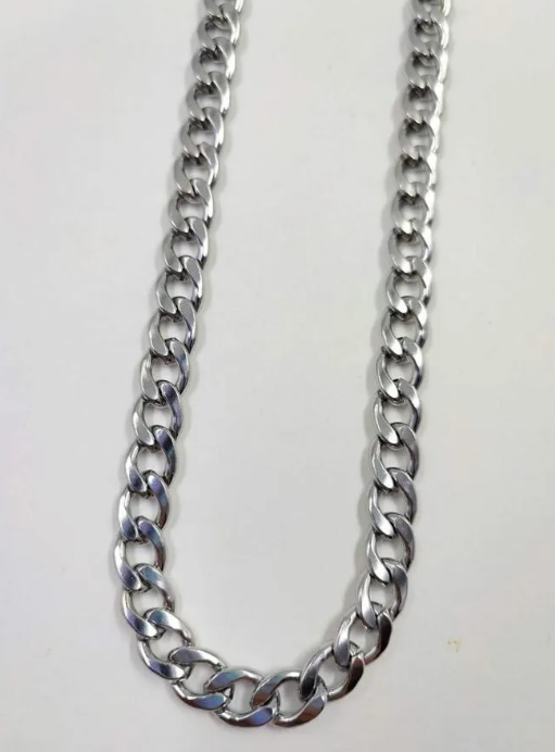 Collar Cadena Cubana Hombre Acero Inoxidable Grumet Moda masculina-3