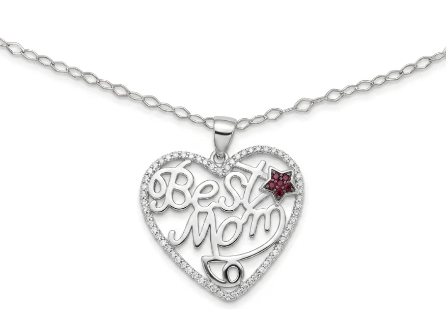 Collar Plata 925 Coraz n Mama Caja Rosas Regalo D a Madre best mom-3
