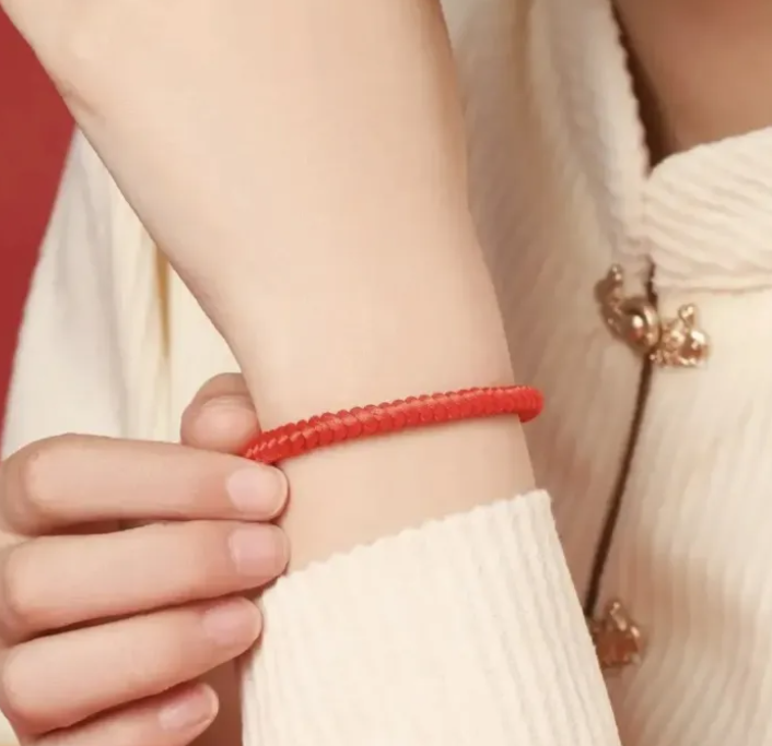 Pulsera Hilo Rojo Cuerda Trenzada Protección Suerte-2