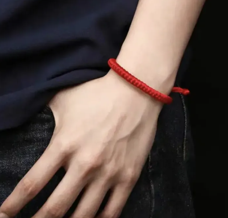 Pulsera Hilo Rojo Cuerda Trenzada Protección Suerte-4