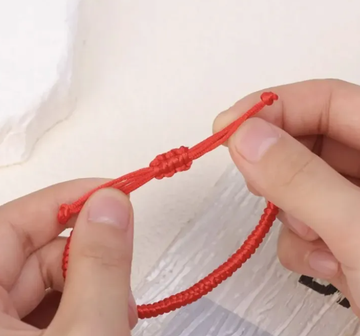 Pulsera Hilo Rojo Cuerda Trenzada Protección Suerte-5