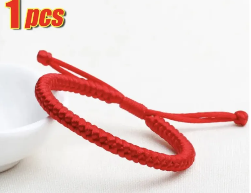 Pulsera Hilo Rojo Cuerda Trenzada Protección Suerte-6
