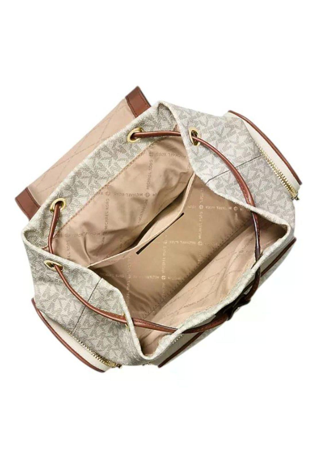 Mochila Michael Kors Modelo Merritt Mujer Original Vainilla Monograma-2