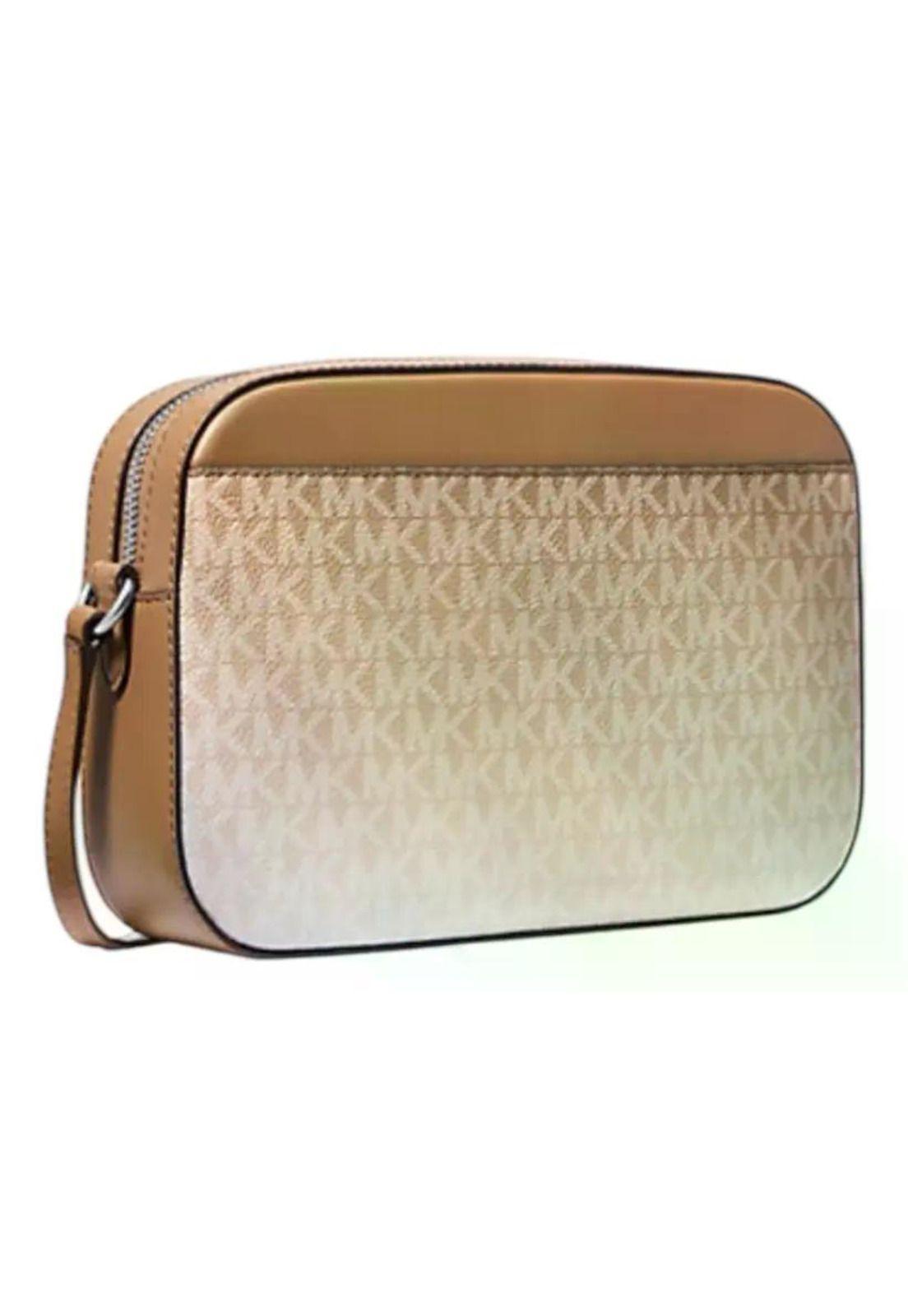 Cartera Crossbody Michael Kors Jet Set Item Chain Original. Azul Oscuro Lisa Dorado-2