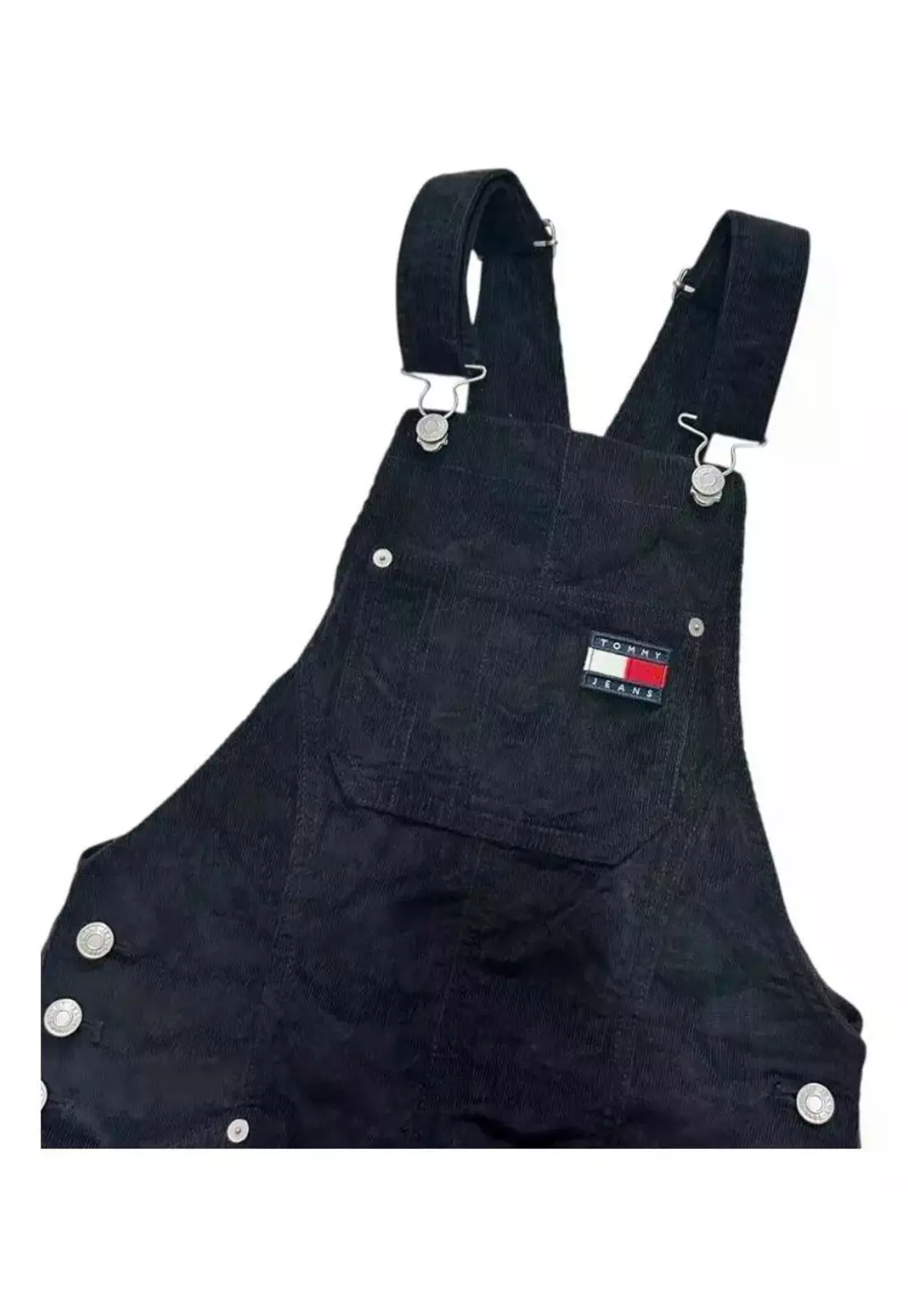 Jardinera Tommy Hilfiger Para Mujer, Estilo Overol Negro Lisa S-4