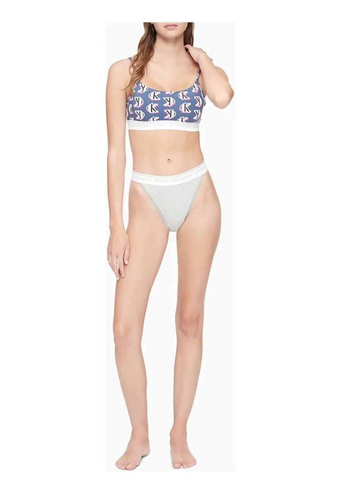Bralette Calvin Klein Azul Estampado L-2