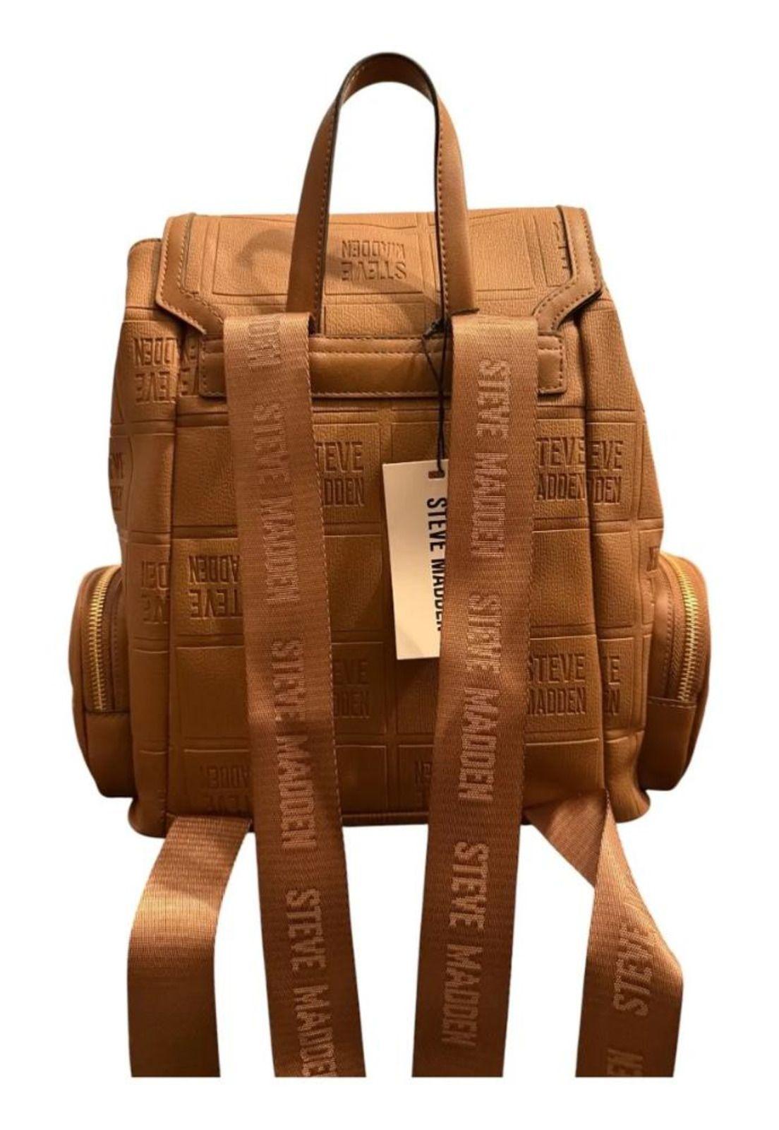 Mochila Steve Madden Mediana Original Brown Liso-1