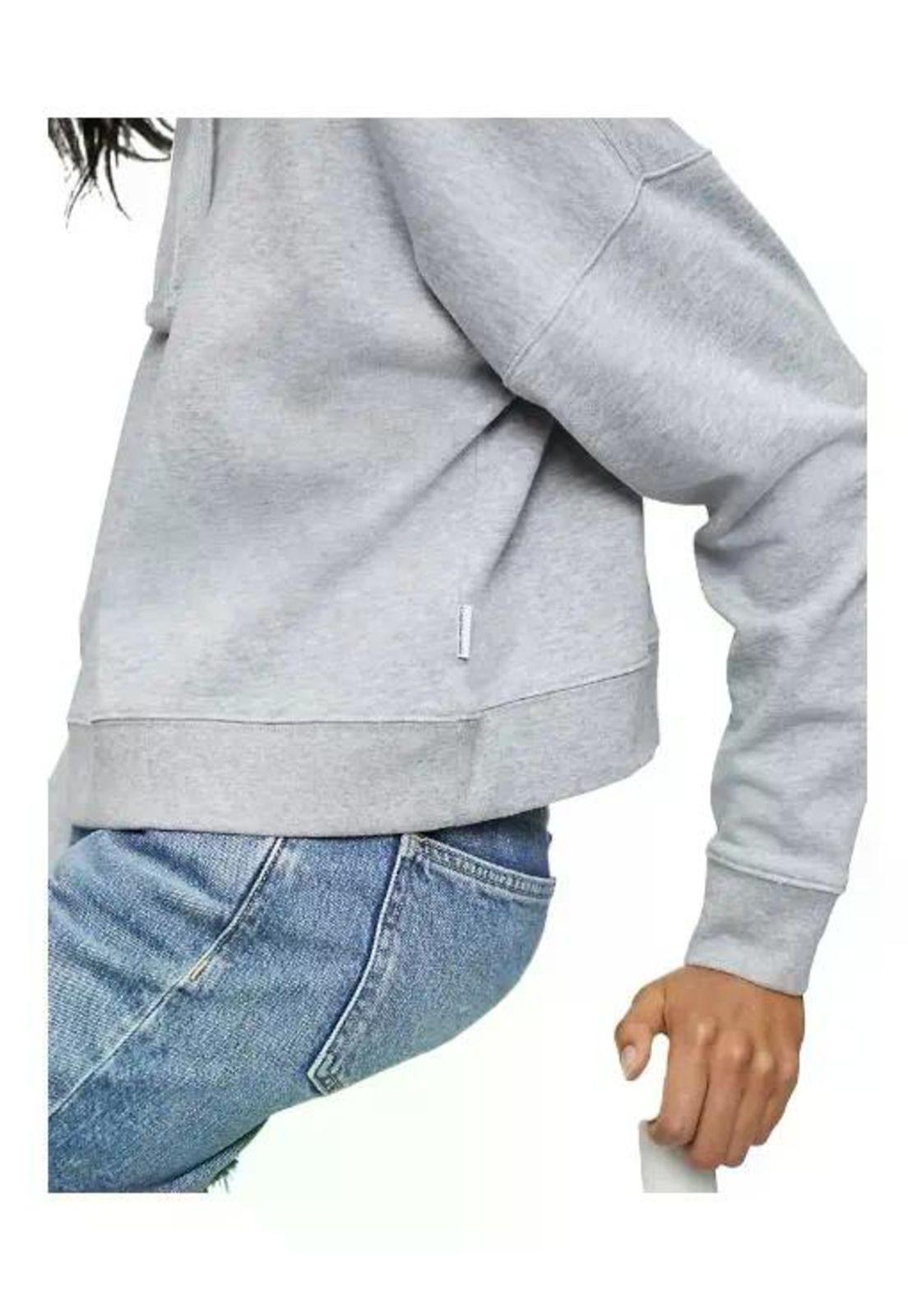 Polerón Oversize De Mujer Calvin Klein. L Gris-2