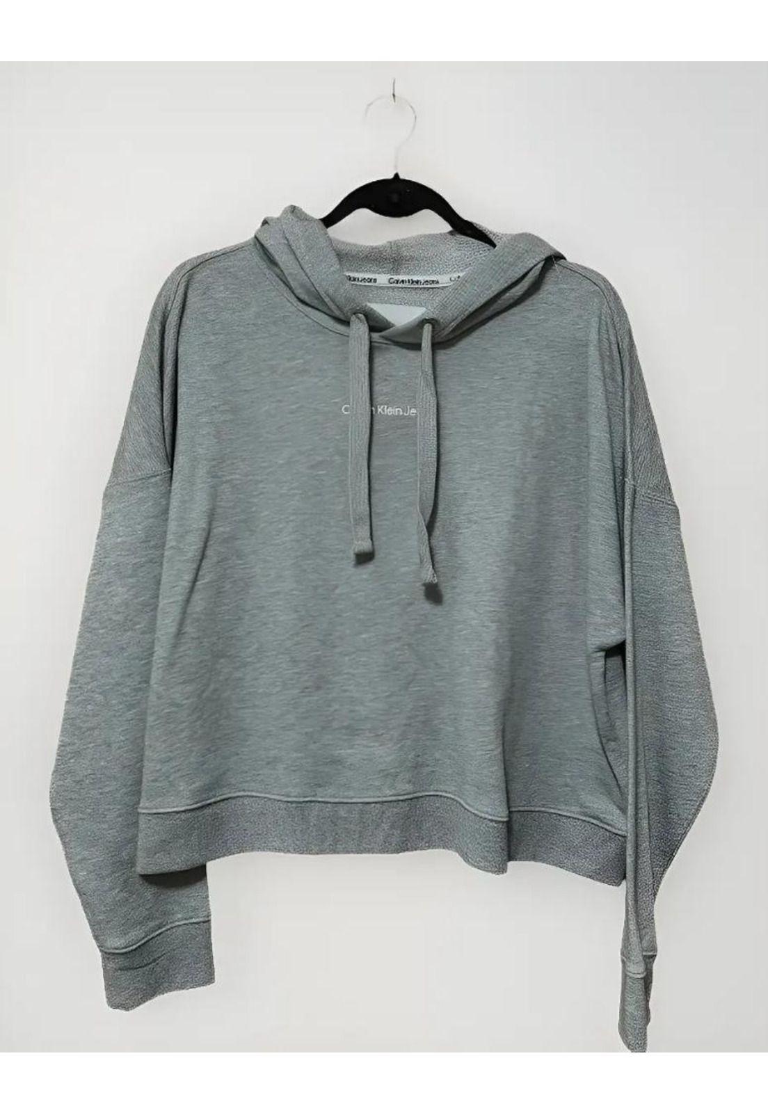 Polerón Oversize De Mujer Calvin Klein. L Gris-3