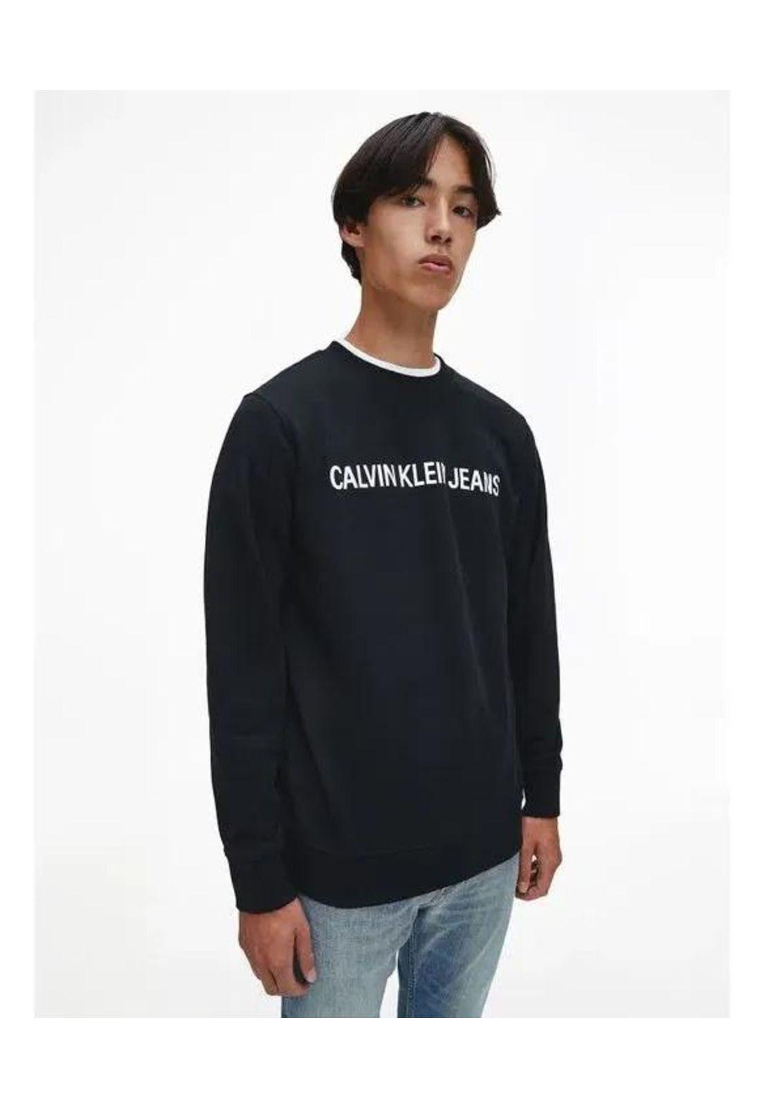 Polerón Hombre Calvin Klein Jeans Hombre M Negro Lisa-2