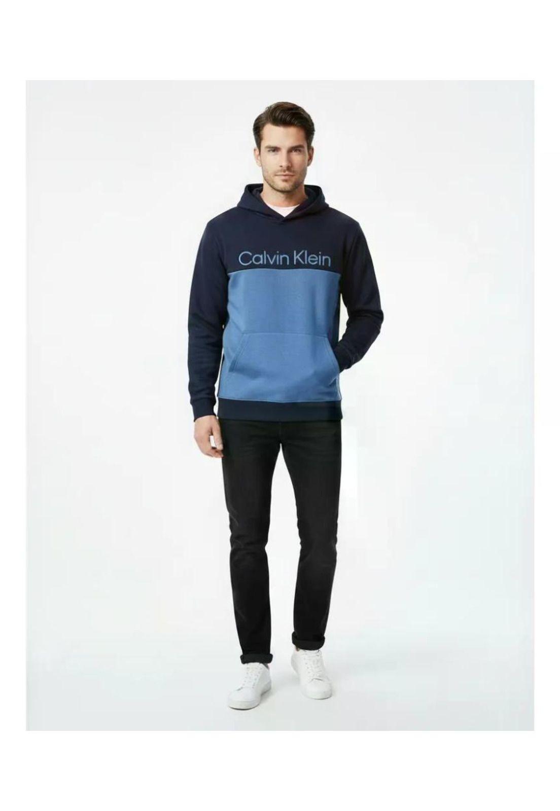 Polerón Hombre Calvin Klein Con Capucha S Celeste-1