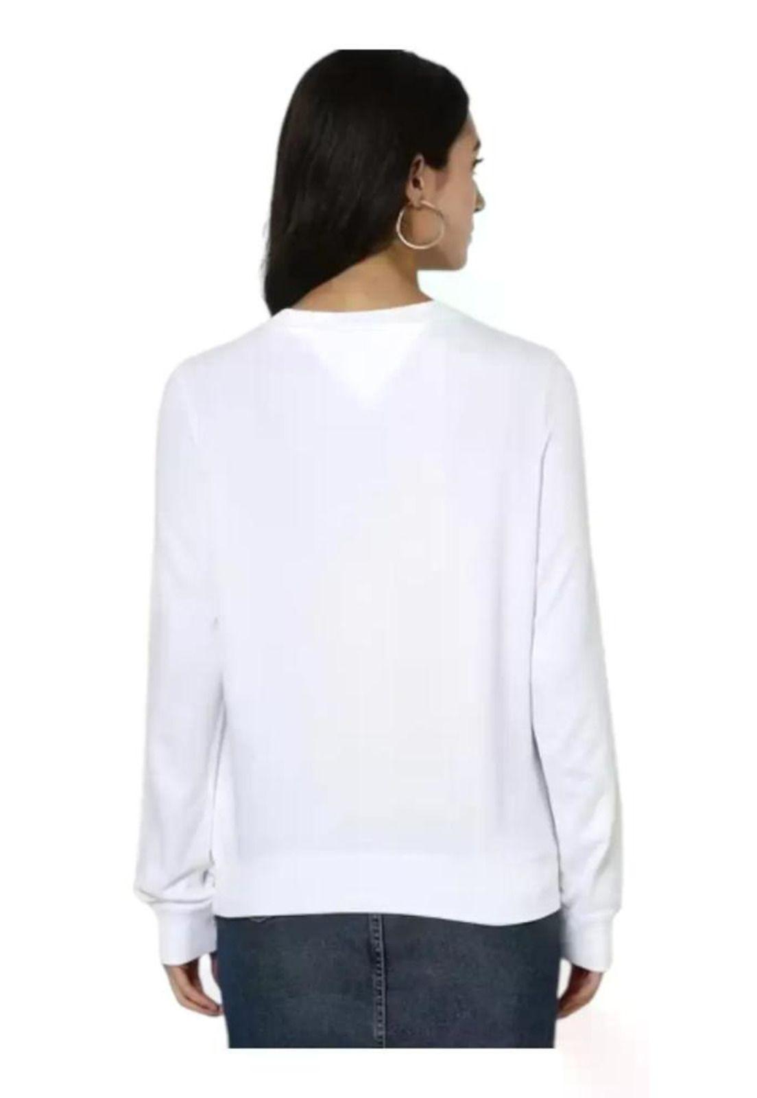 Polerón Blanco De Mujer Tommy Hilfiger S Blanco-3