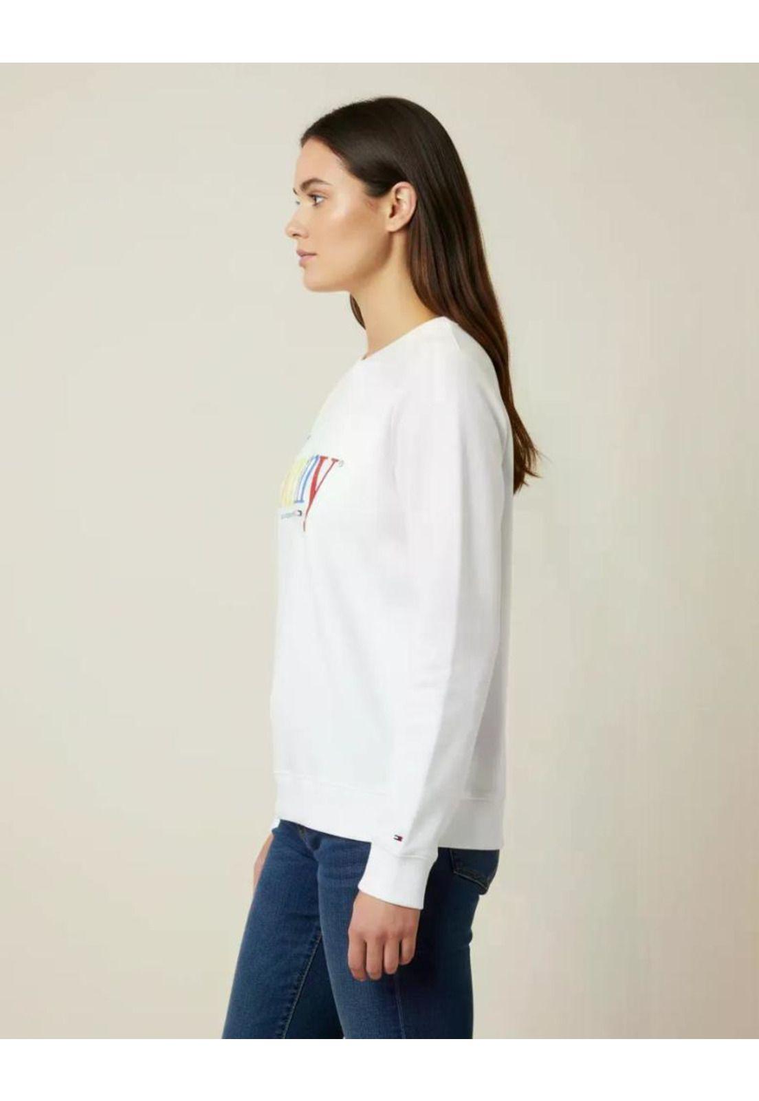 Polerón Blanco De Mujer Tommy Hilfiger S Blanco-5