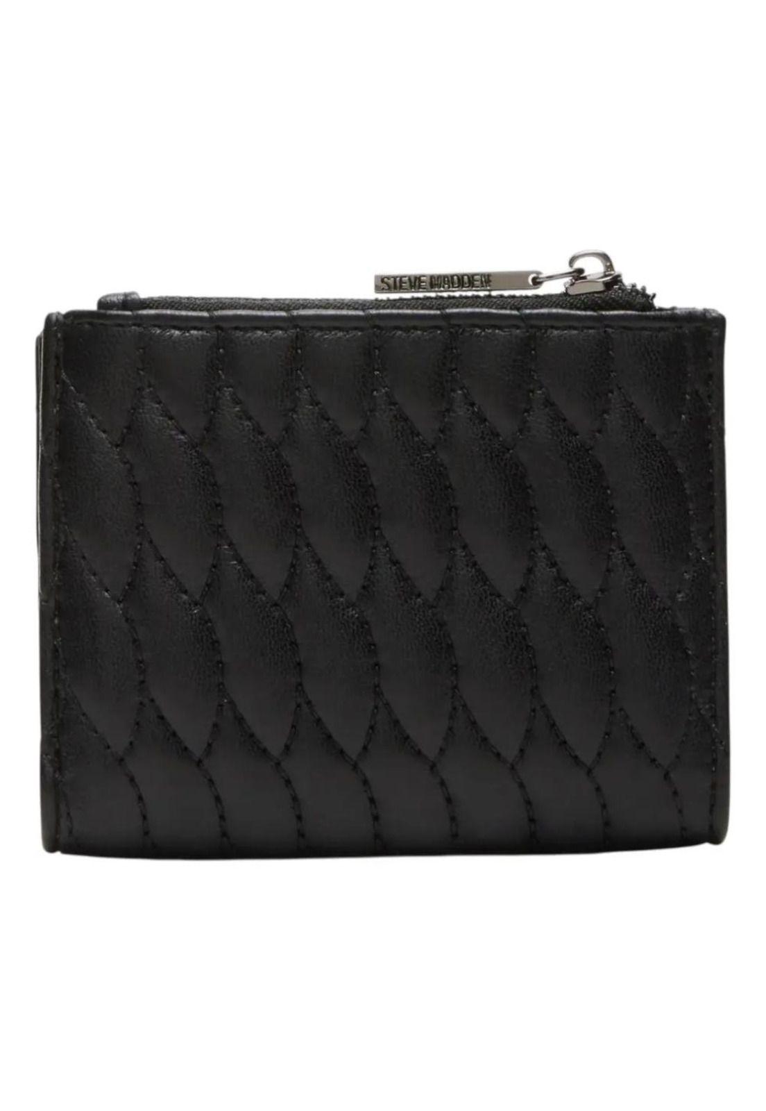 Billetera Small Marca Steve Madden Negro Liso-2