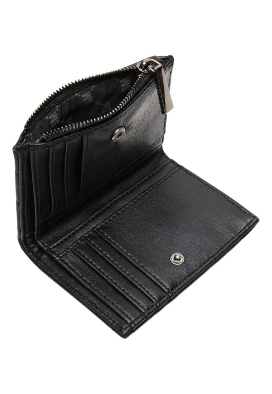 Billetera Small Marca Steve Madden Negro Liso-3