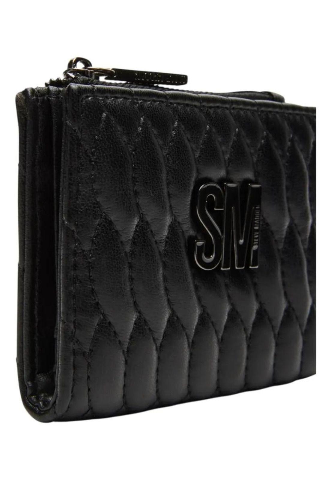 Billetera Small Marca Steve Madden Negro Liso-4
