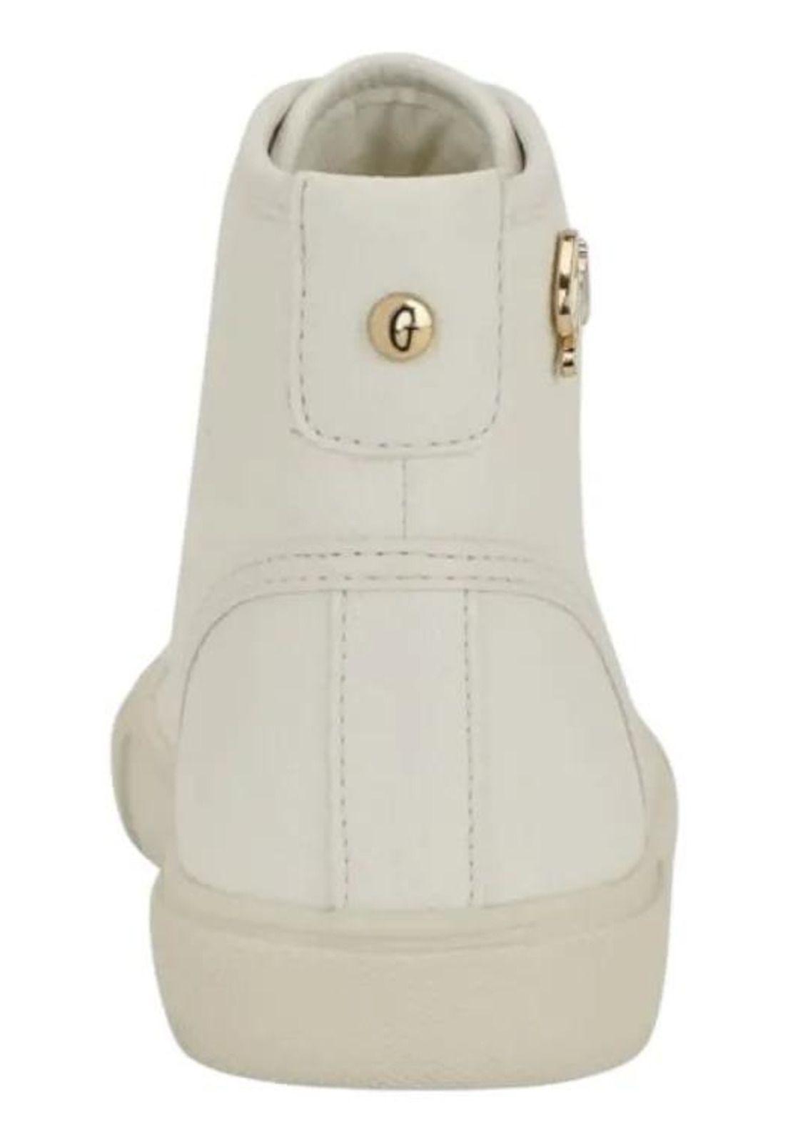Zapatilla De Mujer Guess Modelo Ivory Blanco Lisa 8-4