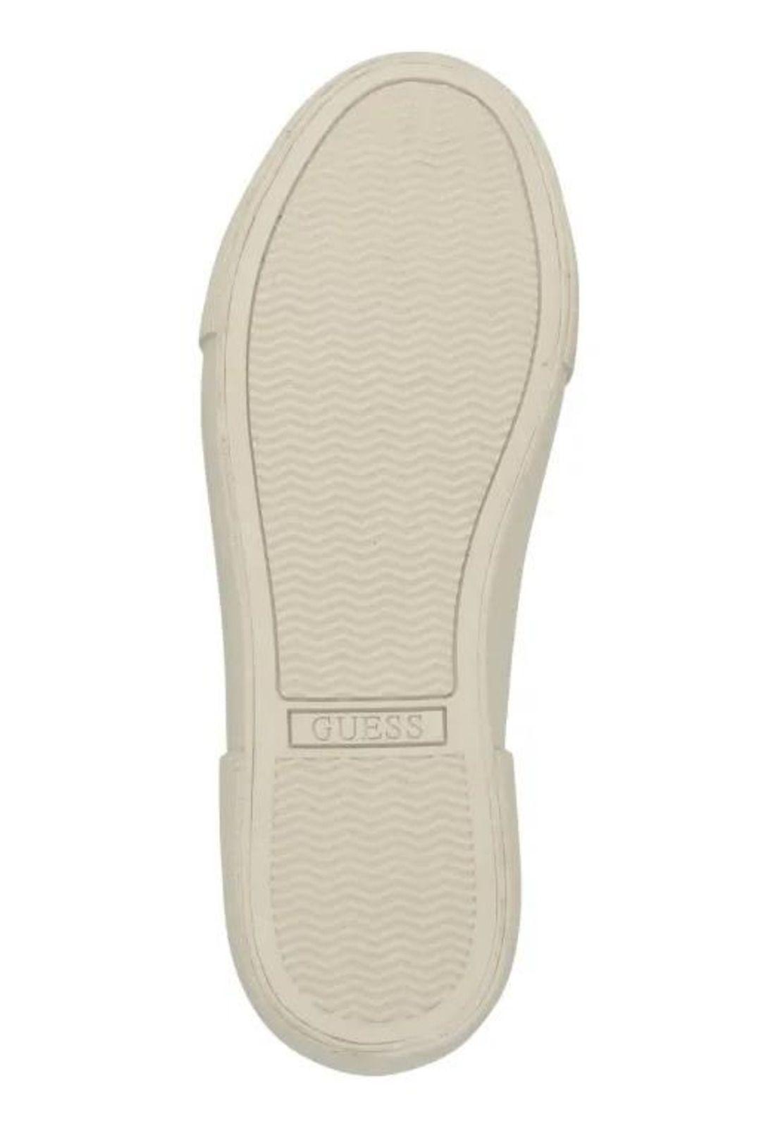 Zapatilla De Mujer Guess Modelo Ivory Blanco Lisa 8-6