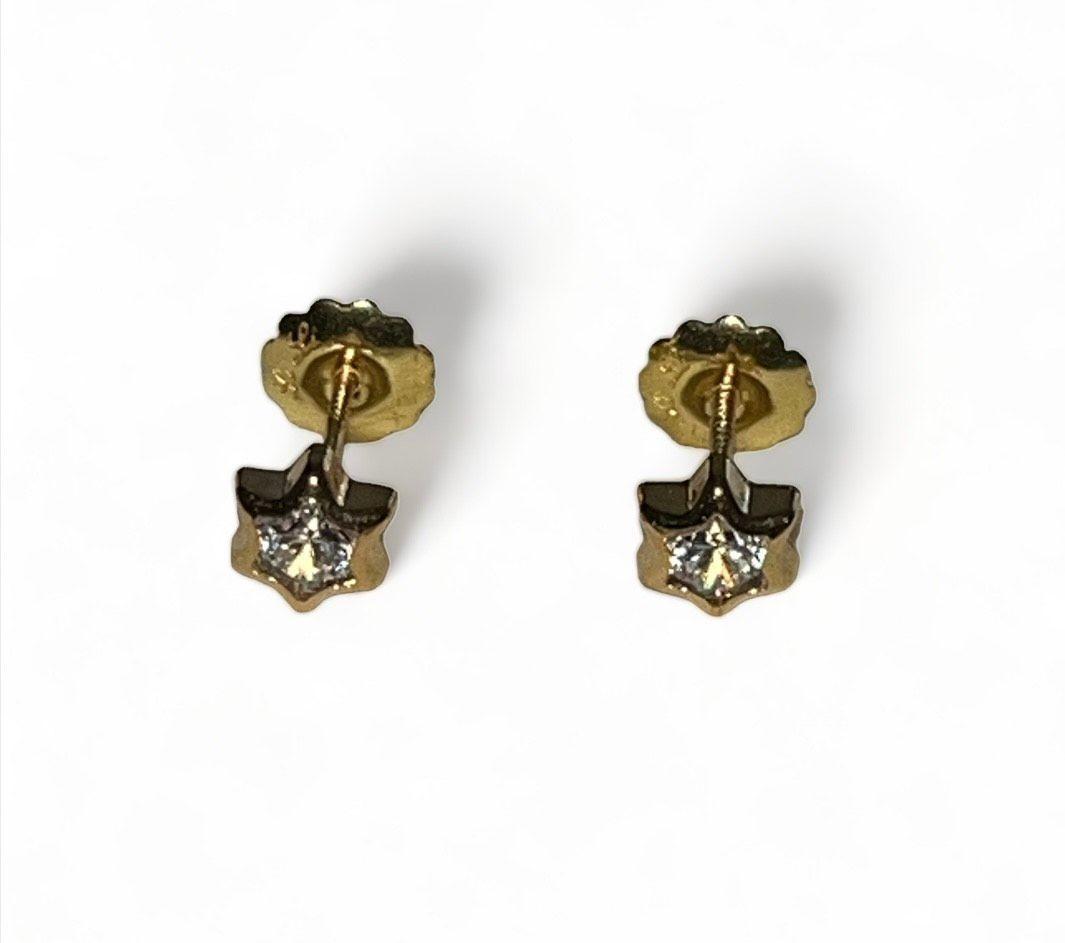 AROS ORO 18 KILATES ESTRELLA-0