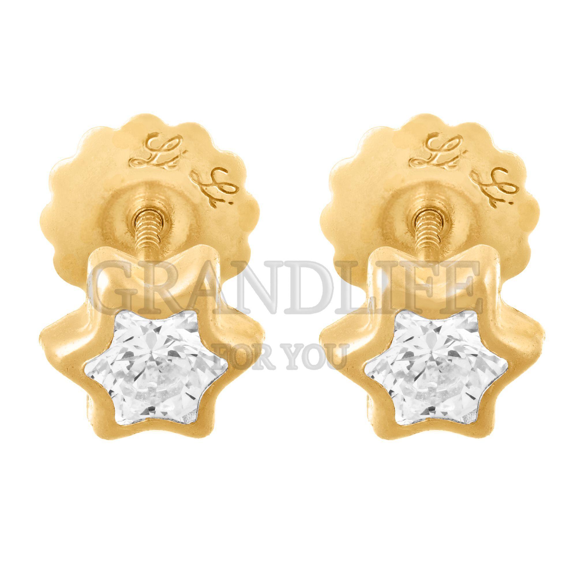 AROS ORO 18 KILATES ESTRELLA-1