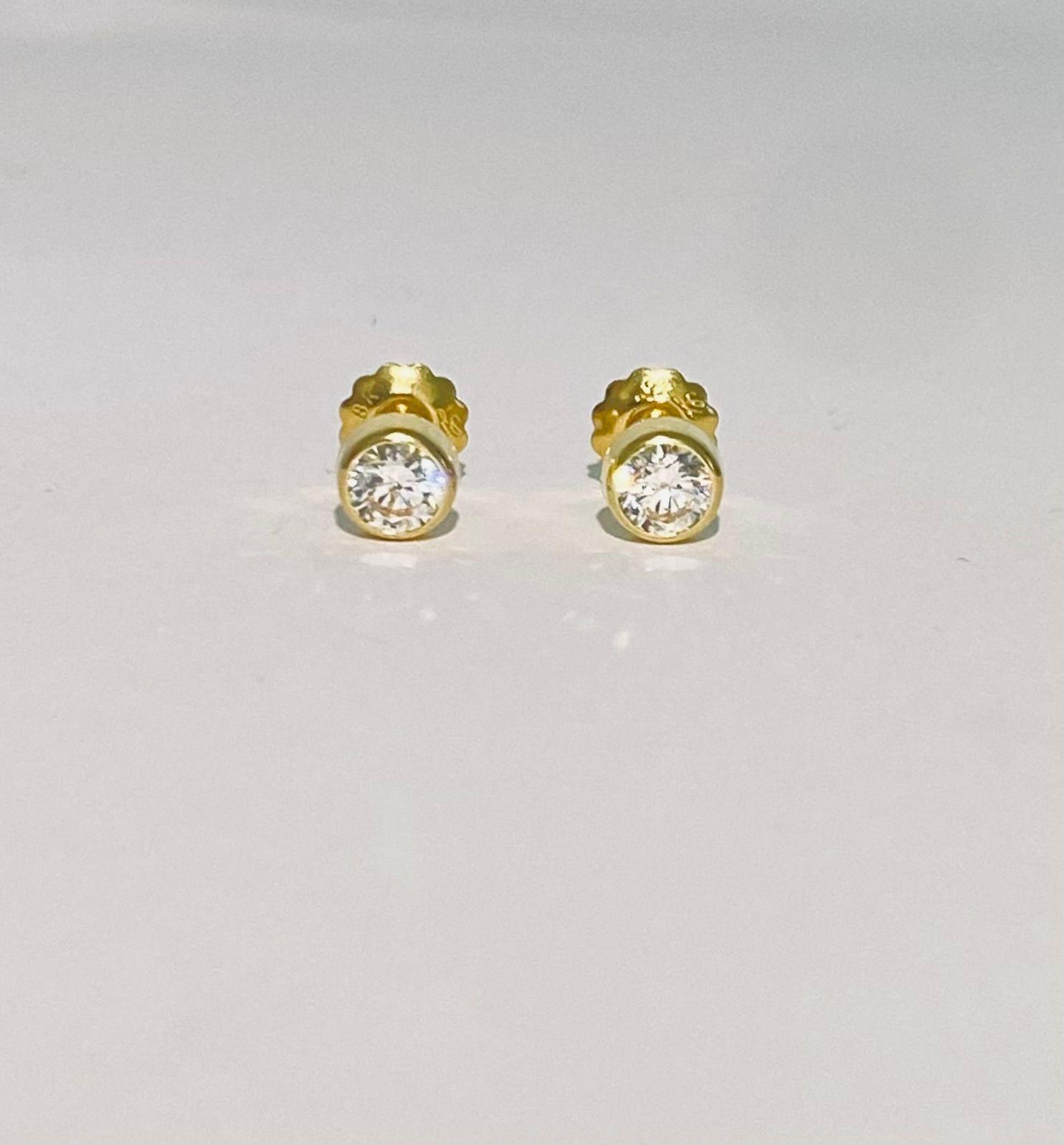 AROS PUNTO DE LUZ ORO 18 KILATES-0