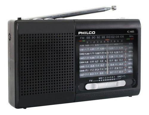 Radio Portátil Philco Bluetooth USB Multibanda Linterna Recargable ICX65-0