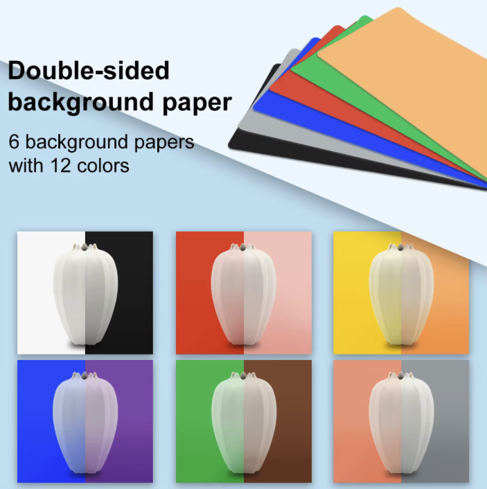 Estudio Fotogr fico Pulux Port til 40cm con Luz LED y 12 Fondos-2