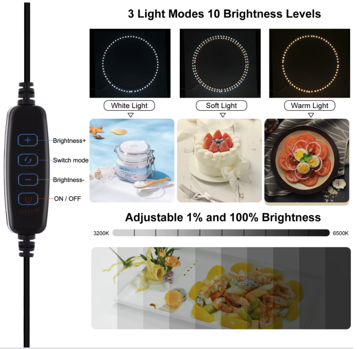 Estudio Fotogr fico Pulux Port til 40cm con Luz LED y 12 Fondos-3