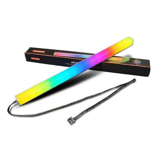 Set 5 Ventiladores 120MM Barra Led 30CM Control RGB CoolMoon-0