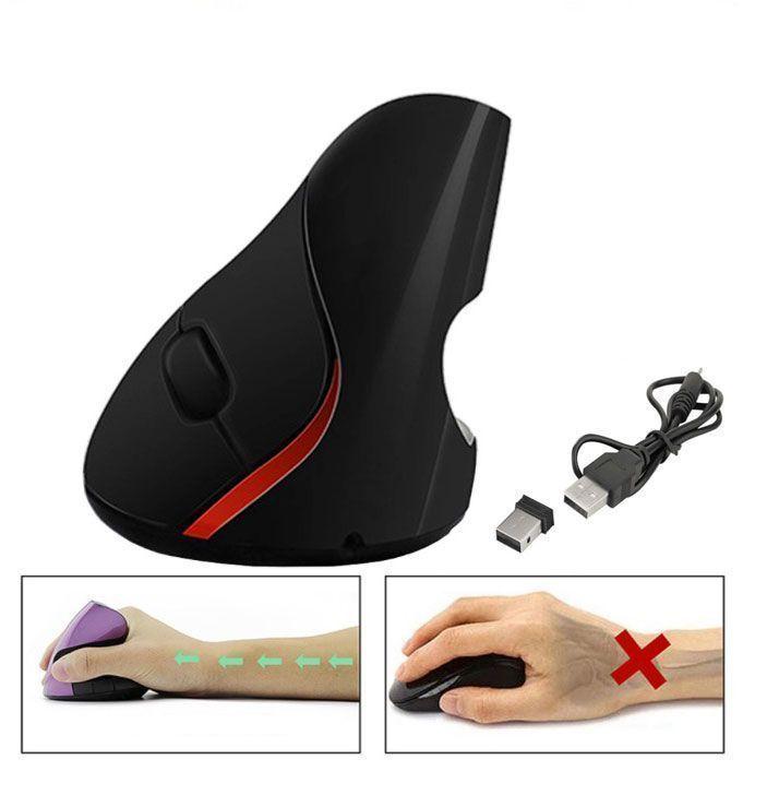 Mouse Inalambrico Ergonometrico Vertical-0