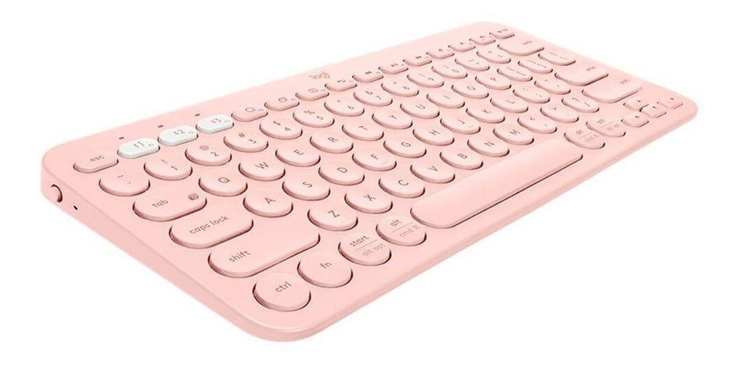 Teclado Bluetooth Multidispositivos Logitech K380 Rosado-0