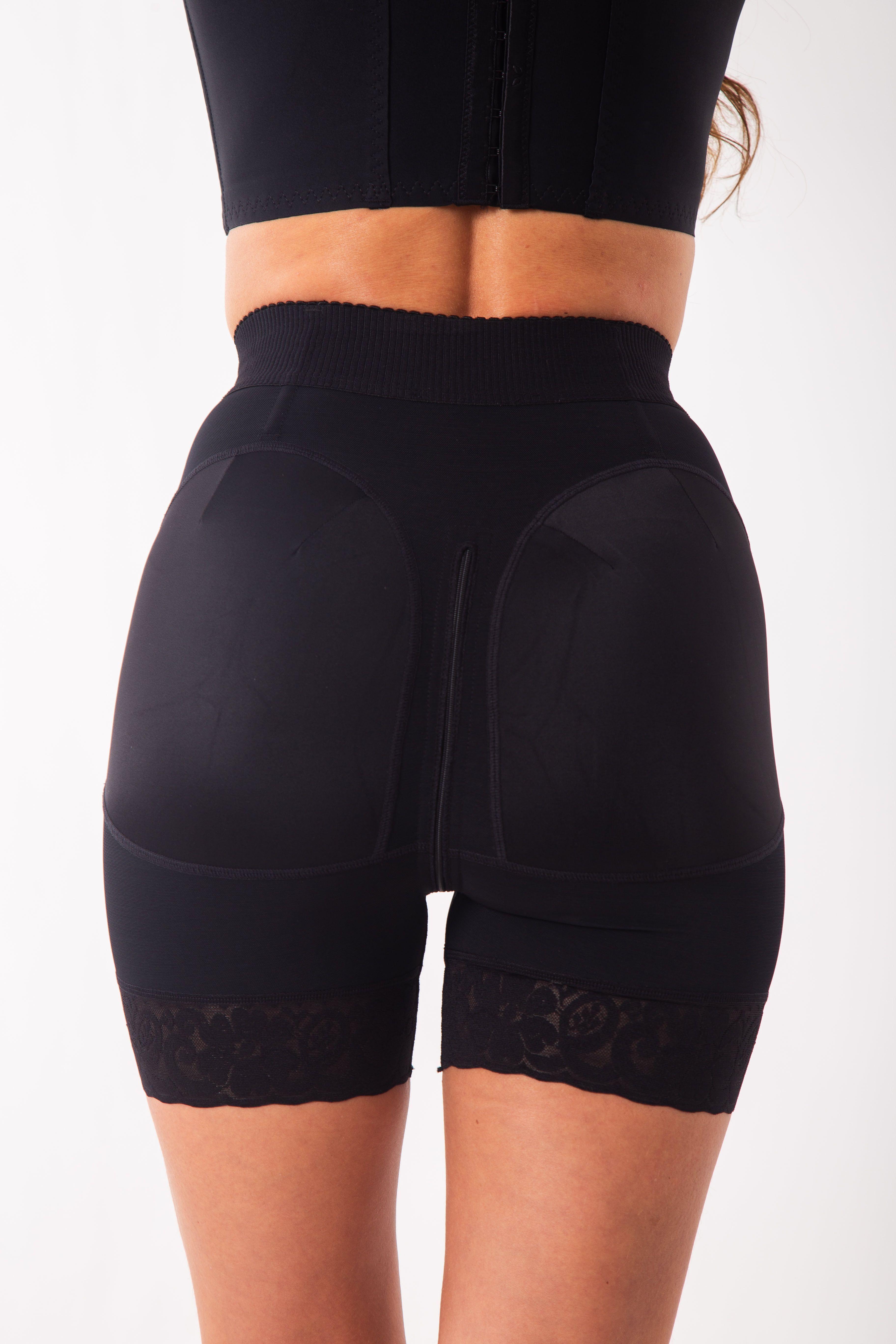 Short Faja Mujer Negro Levanta Glúteos-3