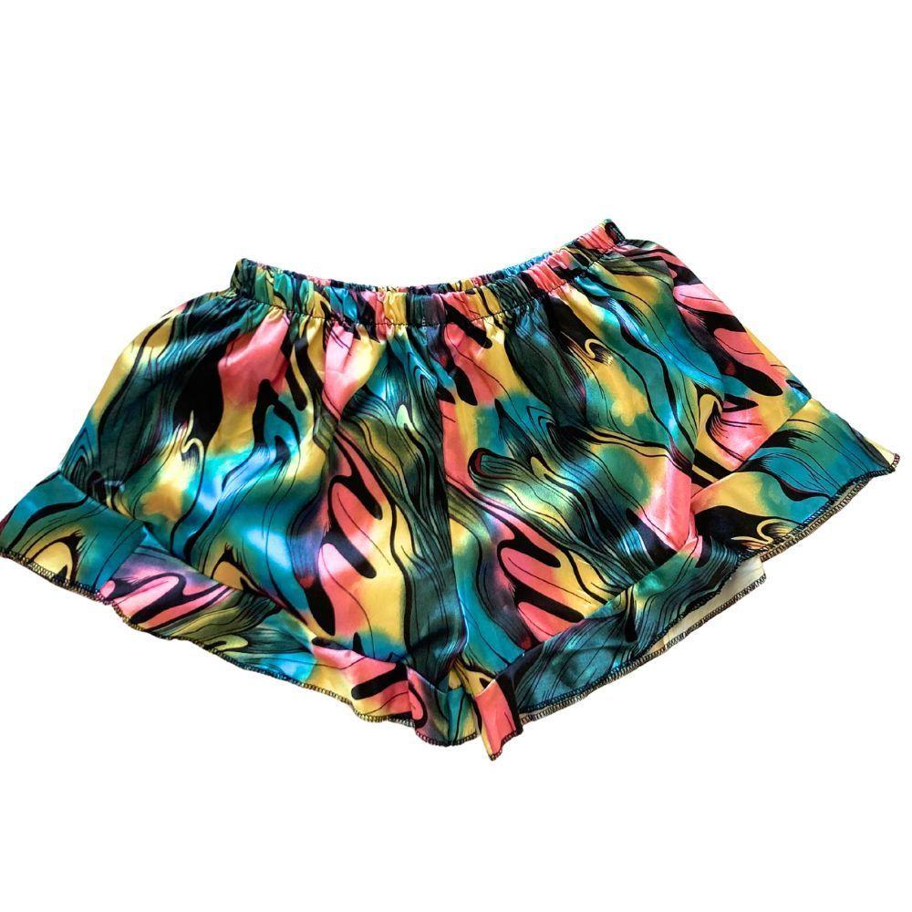 Pijama Dos Piezas Mujer Satín Colorido-2