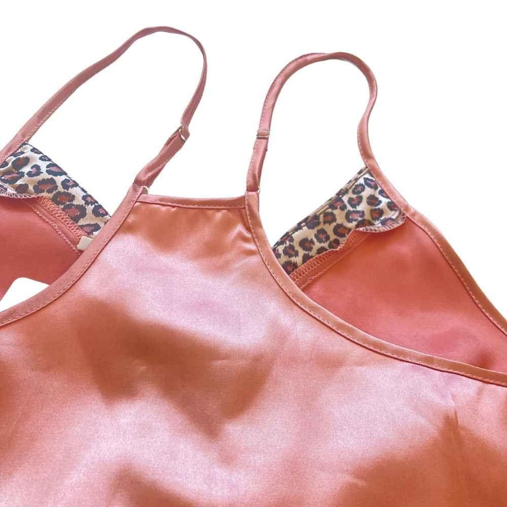 Pijama Verano Mujer Satín 2 piezas-3
